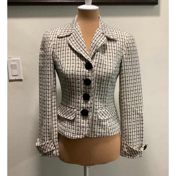 Trina Turk Tweed Blazer size 2 small extra small - Picture 1 of 7